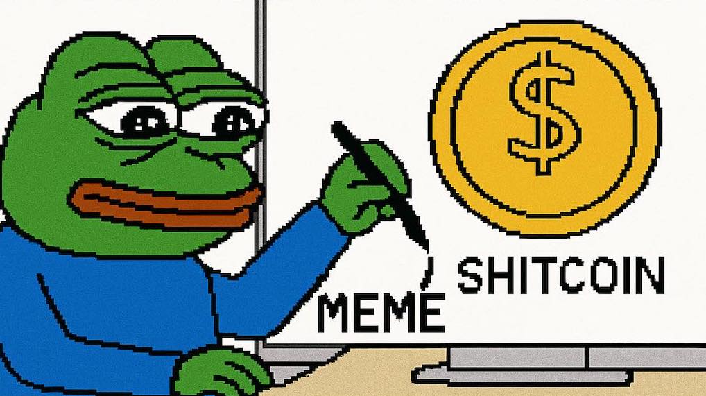 Pepe creating meme and shitcoins